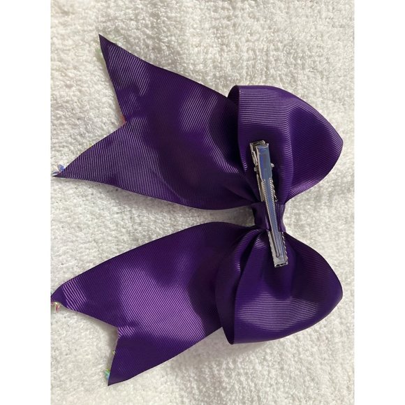 GIRLS HAIR BOW, COLOR PURPLE - Picture 4 of 4